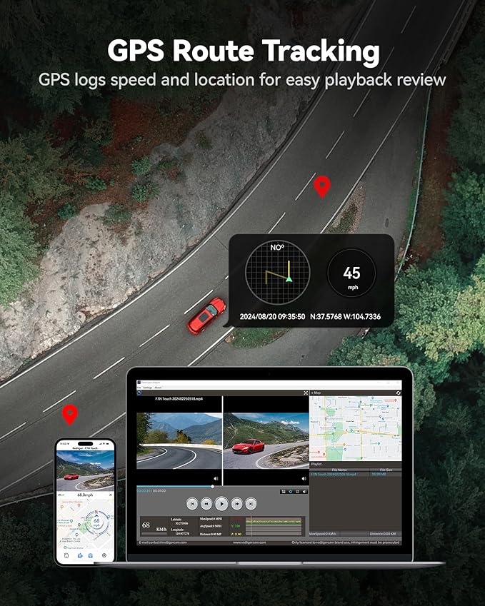 Redtiger F7N Touch – Premium 4K-Dual-Dashcam mit Touchscreen B-Ware