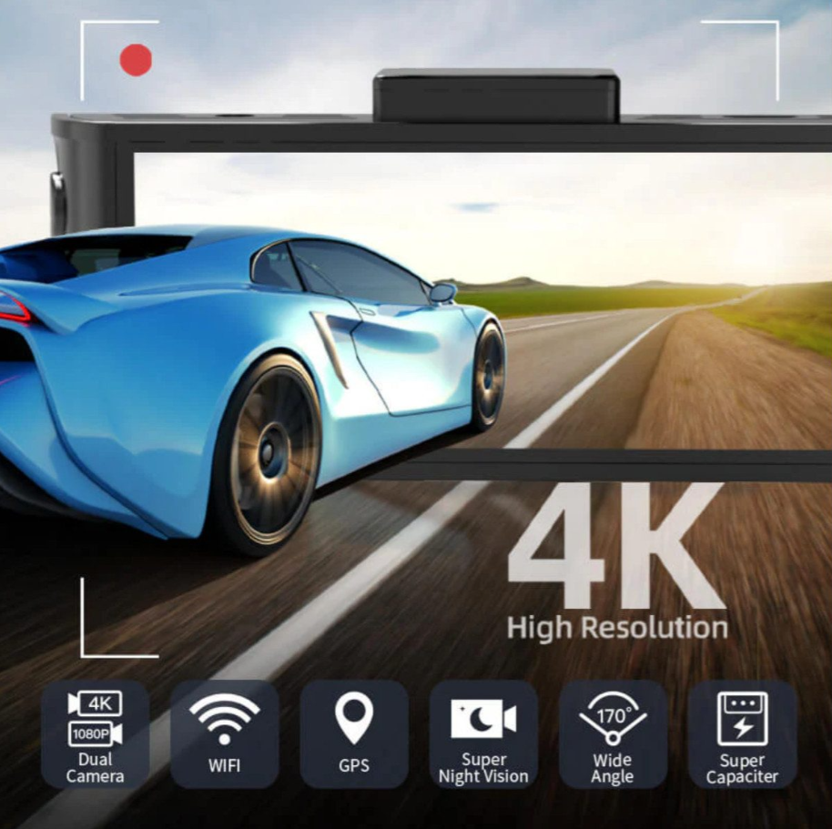 Redtiger F7N – Robuste 4K-Dual-Dashcam mit wetterfester Rückkamera B-Ware